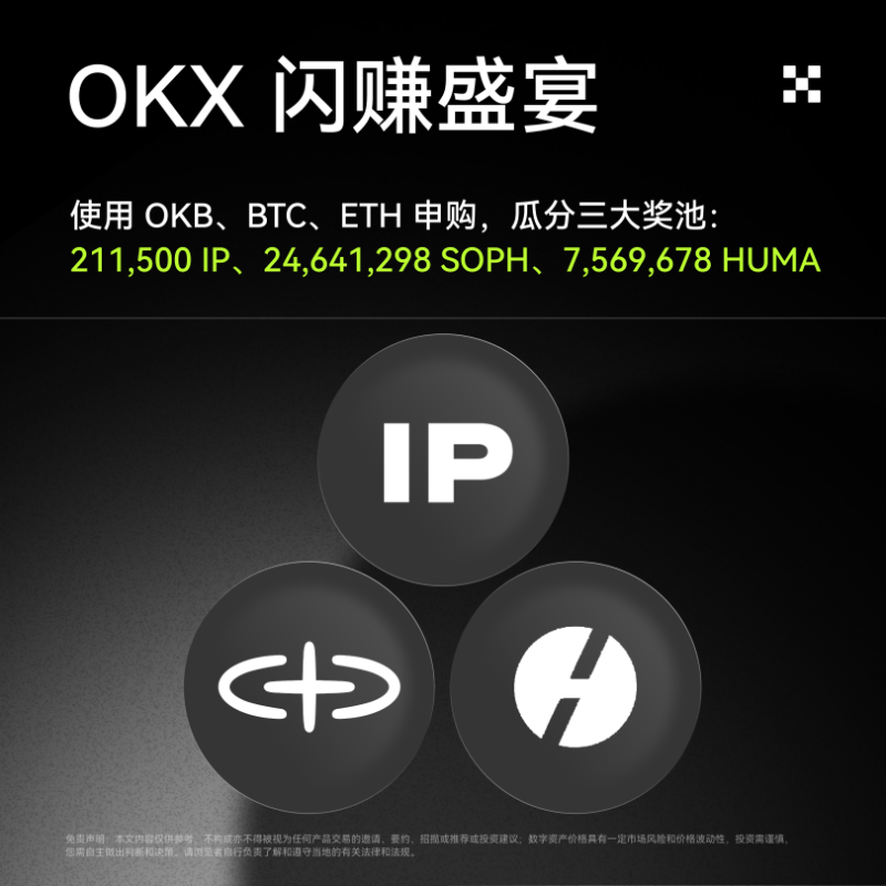 okxchinese's tweet photo. 🎆跨越新年,收益不停!#OKX闪赚 将连续上线三期活动~
活动时间:今晚 18:00 至 1月8日 18:00 (UTC+8)
使用 OKB、BTC、ETH 申购,即可瓜分三重奖池奖励:
- 211,500 $IP
- 24,641,298 $SOPH
- 7,569,678 $HUMA
参与方式:APP左上角—赚币与奖励—闪赚
💎三连抽 VIP1 体验卡x5,1.4开奖!