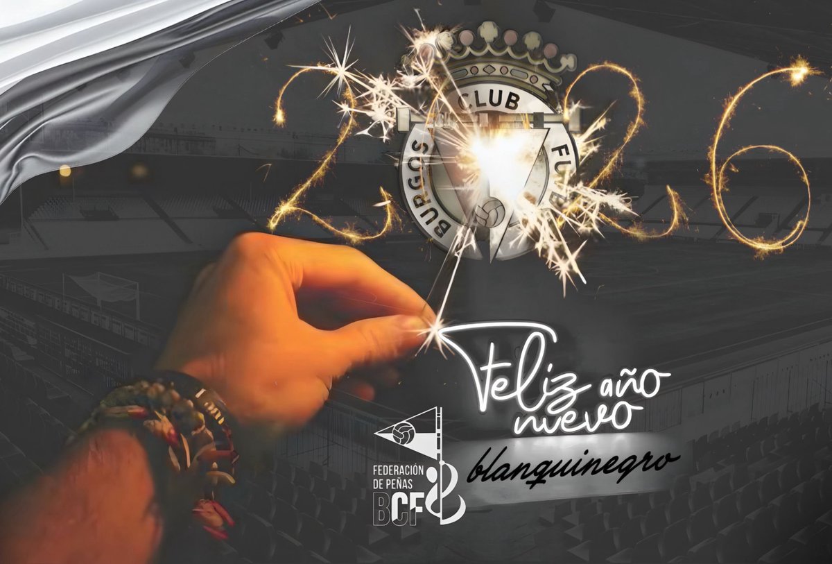 Desde <a href="/FPBurgosCF/">Federación de Peñas del Burgos CF</a> os deseamos un próspero año nuevo 2026