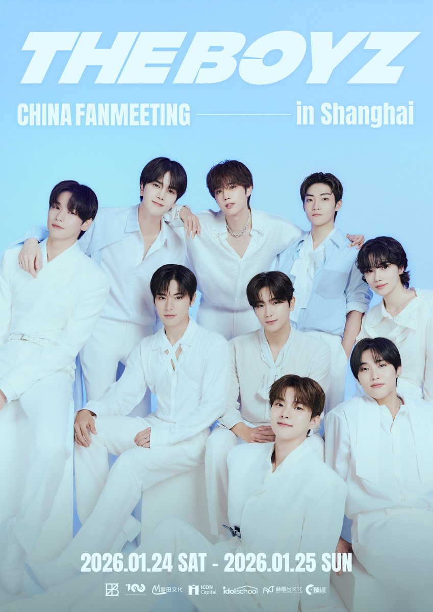 [📢] THE BOYZ CHINA FANMEETING in Shanghai

🫧SHOW
2026. 01. 24. (SAT) - 2026. 01. 25. (SUN)

🫧TICKET OPEN
2026. 01. 05. (MON) 7PM (CST)

🫧INFO
wap.showstart.com/pages/activity…

#THEBOYZ #더보이즈