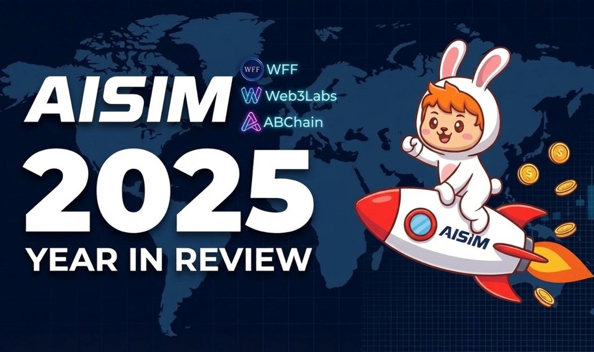 2025 was a milestone year for AISIM. 🚀

We turned eSIM + on-chain wallet into something real people actually use. 🌍🔥

Early support came from Web3Labs &amp; ABChain —
At the end of the year — when WFF came in with major strategic support and the firepower to scale big. 💥
Now