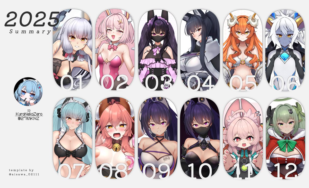 2025 Summary 
A bit burned out, I also take lots of days off to rest and attend to family matters. 

I still have some backlogs on the comms project, and I'm hoping to finish them up by next January.

I hope I can draw more for comms and myself next year.