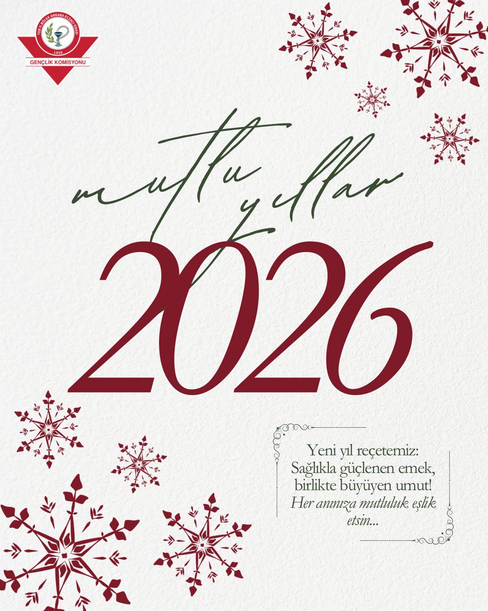 Ankara Eczacı Odası Gençlik Komisyonu olarak yeni yılınızı en içten dileklerimizle kutlarız! 🎄🪩