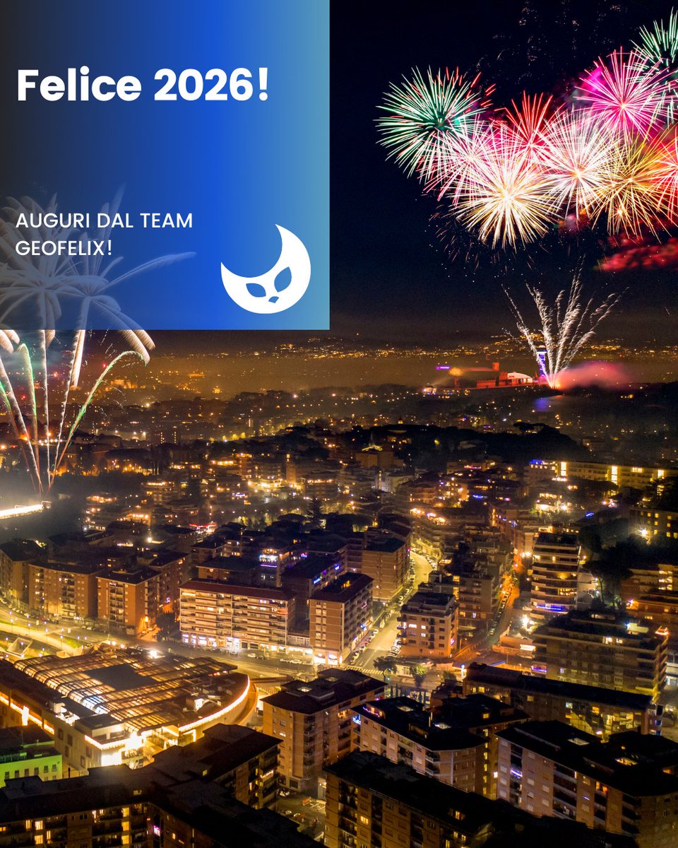 Geofelix_Italy's tweet photo. Un Capodanno sfumeggiante per un 2026 meraviglioso per tutti! Auguri dal Team Geofelix! https://t.co/G3bCnO6lGi