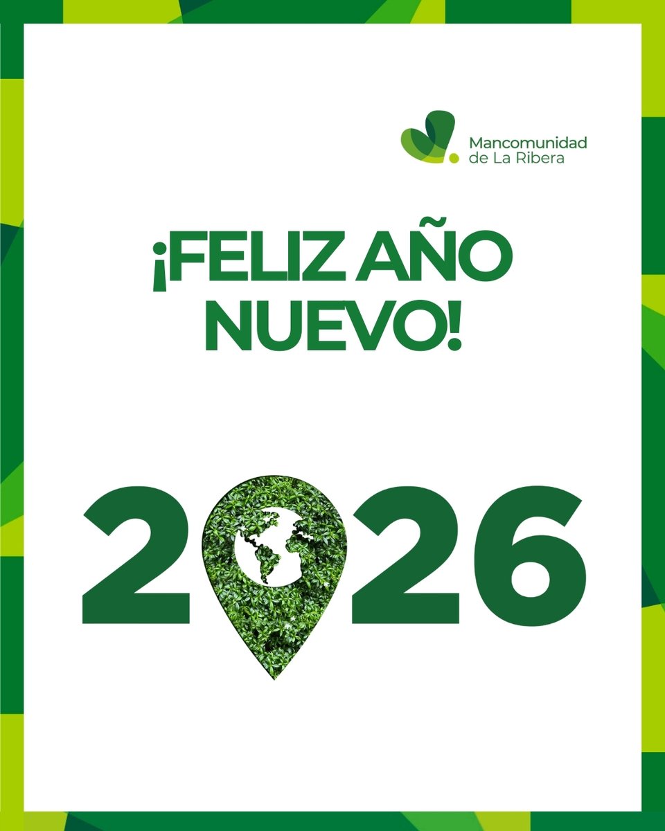 🥂 ¡Feliz 2026!

Que el nuevo año nos inspire a vivir con más conciencia, sostenibilidad y compromiso con nuestro entorno. 🌍💚

#FelizAñoNuevo #MancomunidadLaRibera