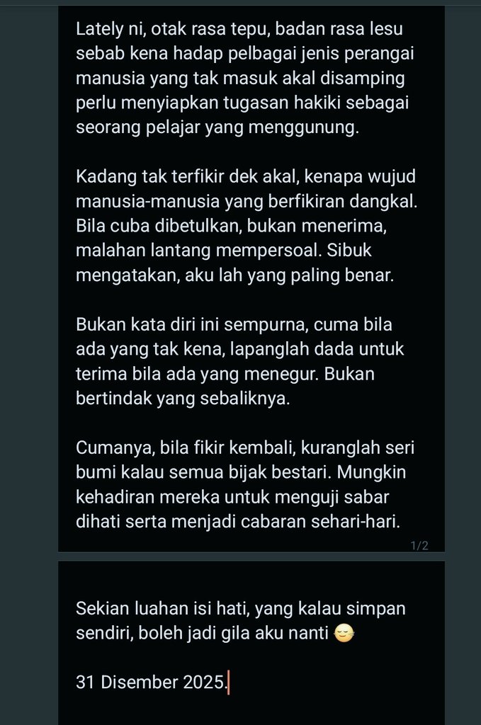 shzliani's tweet photo. Bukan semuanya indah :) https://t.co/hEOX4U3UBH