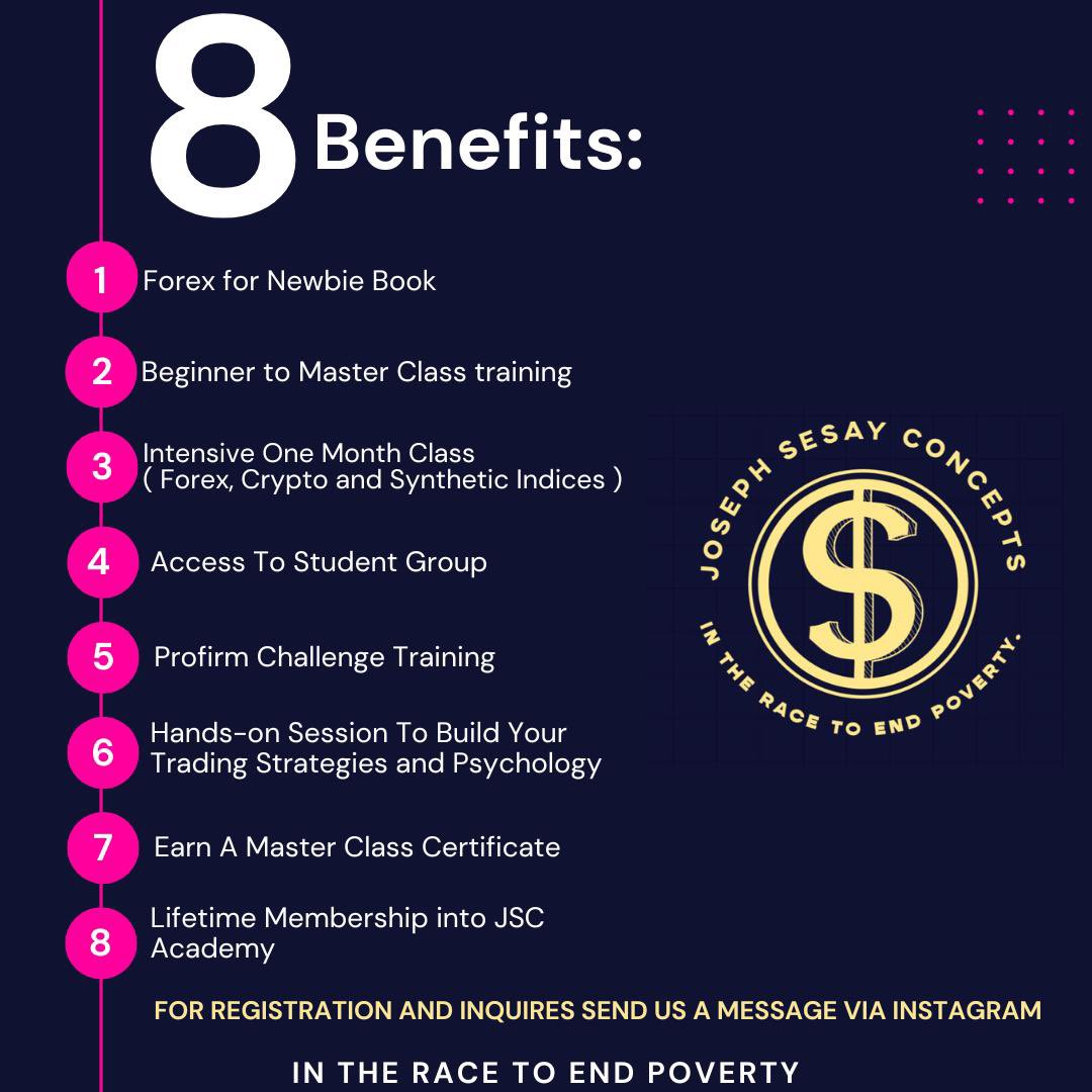 Learn how to make money with your phone trading the financial markets (forex,crypto &amp; synthetic indices) Classes starts 12th January,2025. 8pm 🇸🇱 9pm 🇳🇬 by Zoom Meeting. For registration send a WhatsApp message to ￼+23290474852

#josephsesayconcepts
#forex #cryptocurrency