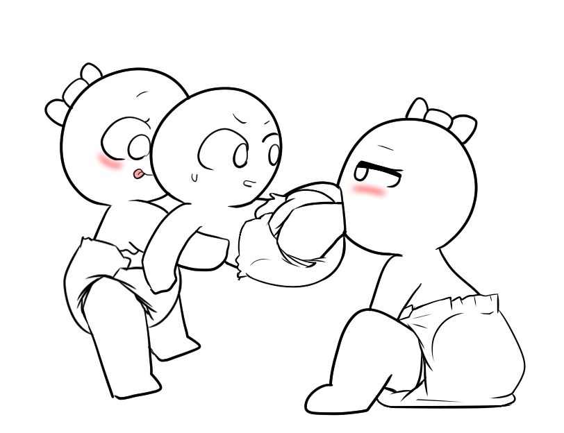 我尝试在Struggle Simulator里制作我喜欢的内容，目前来看效果还不错❤️❤️❤️
#abdl #DiaperArt  #Struggle_Simulator