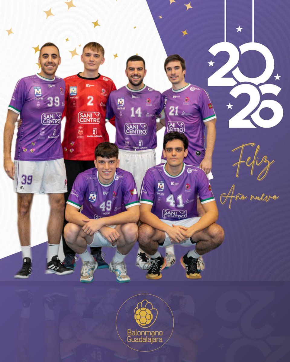 Llega 2026 mirando a un futuro… que ya está aquí 💜✨

👉🏻 Cantera, compromiso y sentimiento defendiendo nuestro escudo un año más 🤾‍♂️🔥

Con nuestro mejor emblema, os deseamos un Feliz Año Nuevo, familia!  🎆🥂