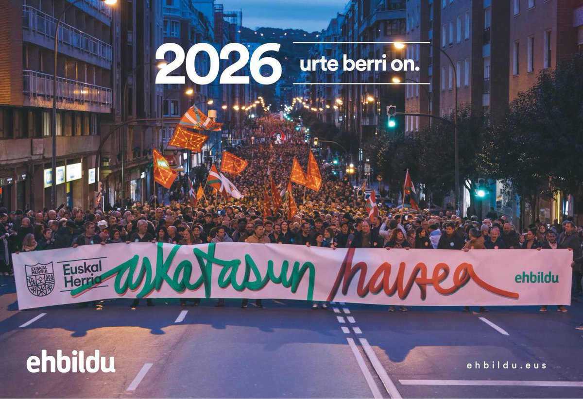 2026an ardura dugu euskal politikagintzaren maila igotzen jarraitzeko eta herri eraikuntzari bultzada berri bat emateko.

Epe laburreko dinamika elektoralak eta alderdi interesak alboratuta, iragarpen eta hitz handiak ekintza zehatzetan eta politika eraldatzaileetan bihurtuta,