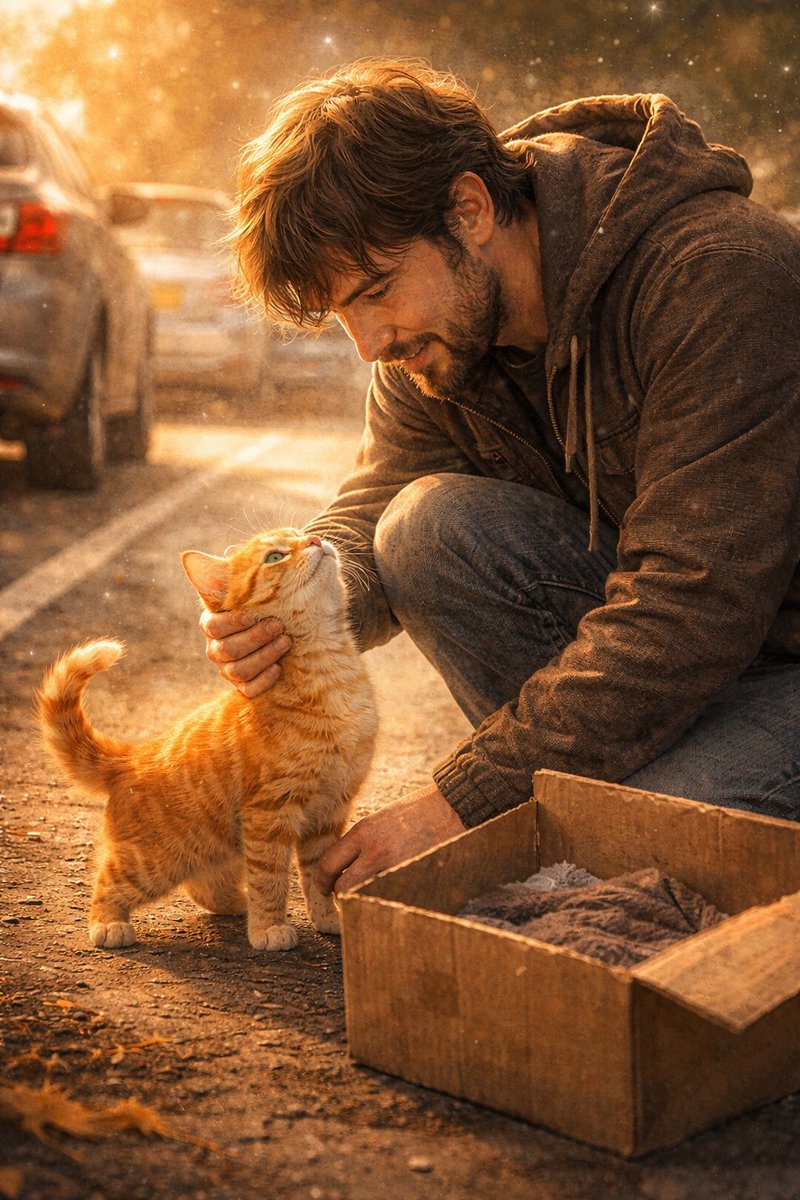 Raclure03's tweet photo. Bafouille du jour ...

Vivre avec un chat, c'est devenir accro.
Pas un crush mignon.
Une dépendance totale.
Il te regarde, tu fonds.
Il ronronne, tu décèdes de bonheur.
C'est de la magie noire couverte de poils doux.

Tu rentres chez toi.
Il ne dit rien.
Il fait mieux.
Il avance doucement, queue en point d'interrogation, et te colle son front contre le tien.

Deux secondes.
Le monde disparaît.
Une pulsation de "je t'aime" plus forte que toutes les déclarations humaines réunies.

La nuit, quand il vient se coller à toi, chaud comme une braise vivante, tu comprends que tu n'as jamais vraiment dormi avant lui.
Sa petite tête contre ton cou, ce silence partagé où plus rien d'autre n'existe.
Tu ne veux plus que ça s'arrête.

Et cette présence.
Ce calme souverain.
Ce chat qui traverse la pièce comme s'il en était le centre naturel.
Tout se pose autour de lui.
Il t'accorde une caresse du bout de la joue, et soudain tu deviens poésie.

Le matin, il te réveille.
Pas pour manger.
Pour te rappeler que tu es vivant.
Parce qu'il t'a choisi.
Toi.
Pas un autre.
Tu te pensais banal, tu deviens l'élu.
Tu as été adopté par une merveille.

Tu veux travailler.
Lui veut de l'amour.
Il s'allonge sur ton clavier.
Ton cœur choisit.
Le travail attendra.
Il te montre l'essentiel :
vivre, ressentir, aimer, maintenant.

Les gens qui disent "ce n'est qu'un chat" n'ont jamais senti un félin poser sa patte sur leur sternum comme pour recoller chaque pièce de leur âme.

Ils n'ont jamais entendu ce ronron qui dit :
"je suis là, tu n'es plus seul".

Ta maison devient un temple.
Ton canapé un autel.
Tes pulls une offrande aux poils sacrés.
Tu payes en nourriture, en bisous, en places de lit.
Et tu dis merci.

Heureux.
Soumis.
Amoureux.

---

Et pourtant un jour, ils partent.

Il n'y a pas de préparation à ça.

Ce jour où tu prends ton chat dans tes bras pour l'emmener chez le vétérinaire, chaque pas pèse une tonne.

Tu sens qu'il se bat encore un peu.
Pour toi.

Pour une dernière caresse.

Tu tentes de rire, tu racontes n'importe quoi pour cacher la noyade dans tes yeux.

Puis il te regarde.
Son dernier grand regard de lion doux.
Celui qui dit :
"merci, c'était beau".

Tu serres sa patte.
Tu espères un miracle.
Tu refuses d'être fort.

Et quand son petit corps s'immobilise,
tu te brises complètement.

Tu rentres chez toi avec un vide bruyant qui miaule dans tous les coins de la maison.

Tu trouves des poils sur une chaise et tu t'effondres.
Une gamelle dans la cuisine te transperce.
Le silence devient une torture.

Tu te dis :

"plus jamais, ça fait trop mal".

Plus jamais.

---

Puis une semaine plus tard.

Carrefour.
Un parking moche, gris, avec des caddies bloqués en grève.

Et là, une petite flamme rousse qui trottine vers toi.
Frêle.
Culottée.
L'œil brillant du voyou amoureux.

Il se frotte à ta jambe comme si tu étais son destin depuis toujours.

Il lâche un petit "mrrrrrrrrp" qui t'arrache un sourire que tu pensais mort.

Tu veux être raisonnable.
Tu dis "non".
Il dit "miaou".

Tu dis "je ne peux pas".
Il grimpe sur ta chaussure.

Tu craques.
Les chats gagnent toujours.

Tu le mets dans ta voiture.
Il s'installe.

Titularisé chef de ta vie en trois secondes.
Tu comprends que tu ne l'as pas choisi.

C'est lui qui a décidé de passer les dix ou vingt prochaines années à réparer ton cœur.

Tu pensais ne plus jamais aimer aussi fort.
Tu te trompais.

Les chats ne remplacent jamais ceux qui partent.
Ils écrivent juste un nouveau chapitre.
Ils recousent une cicatrice avec des ronrons.
Ils rouvrent la fenêtre sur le soleil.

Vivre avec un chat, c'est aimer profondément.
Parfois perdre cet amour.
Puis aimer encore.
Plus fort.

Parce que ces petites âmes qui ressemblent à des croissants chauds ont un don :

Transformer la douleur en tendresse.

Un jour ils arrivent dans ta vie comme un coup de foudre.
Un jour ils partent comme des anges.

Et entre les deux,
ils font de toi un être humain meilleur.

Mon cœur s'est brisé.
Il s'est reconstruit.
Il bat à nouveau.
Sous surveillance rapprochée d'un petit voyou orange qui griffe mon canapé et ma solitude.

Et je me dis chaque matin :
j'ai vraiment de la chance d'avoir été choisi.

À vous tous qui avez connu ça,
je vous aime. ❤️