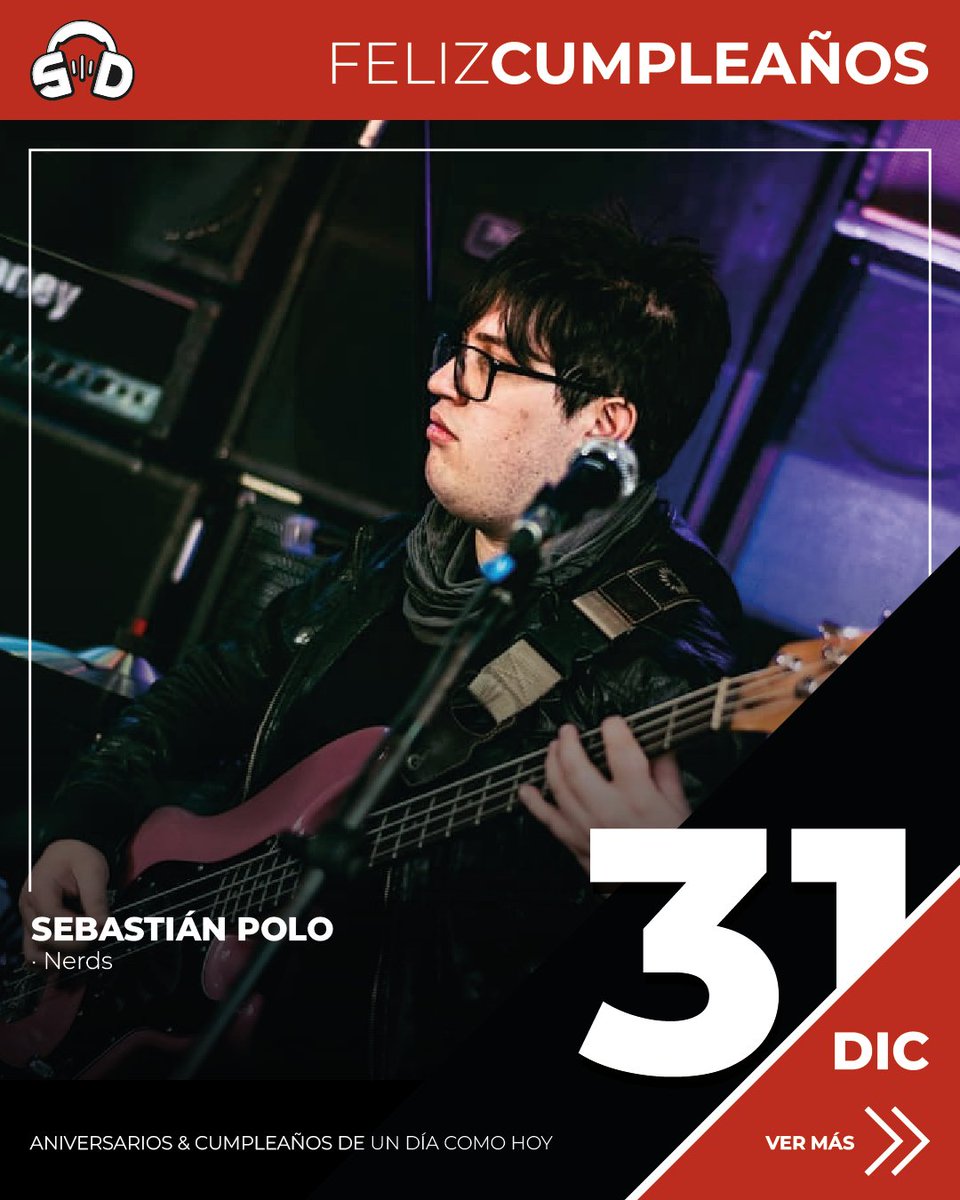 SoundDatos's tweet image. #SoundDatos · Diciembre 31 | Feliz Cumpleaños:
· Sebastian Polo (Nerds)
---
Click en el link para ver más: instagram.com/p/DS7mlcSAMcu/…