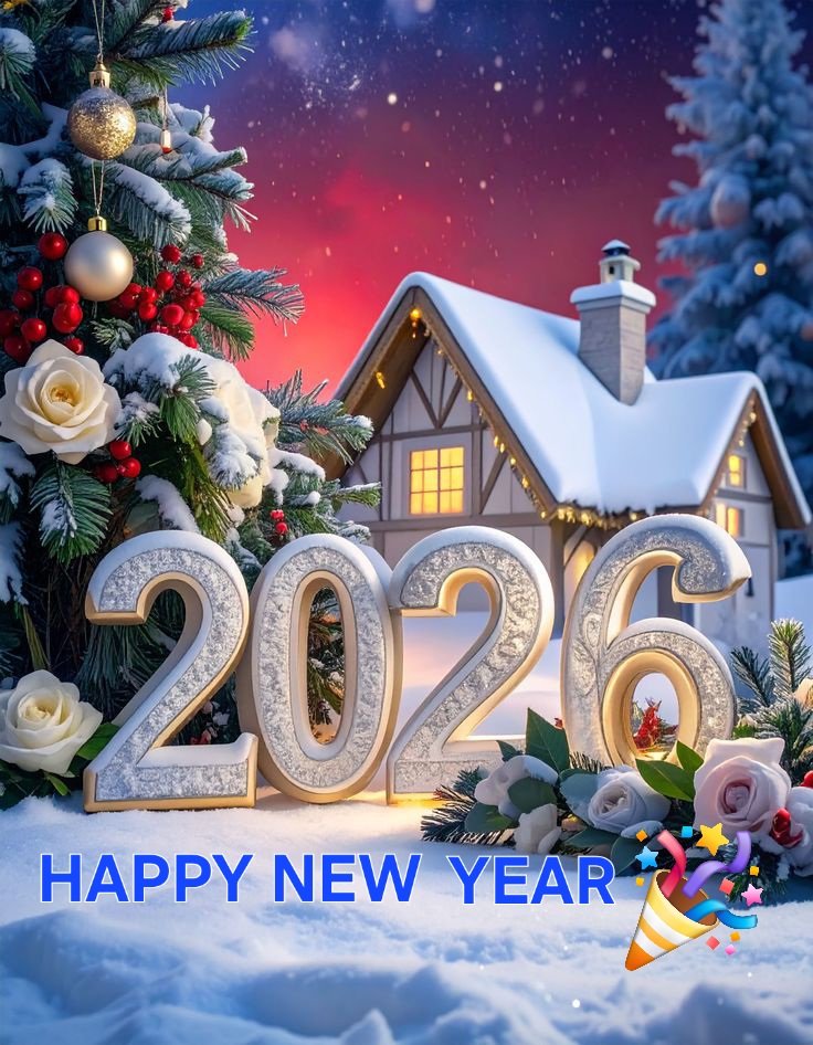 Cwiklowa's tweet photo. 🎊🎈🎉Wishing you all a joy and prosperity New Year 2026 !
May this year bring new hope, health and happiness.🎊🎈🎉 https://t.co/B78LmQCaXV