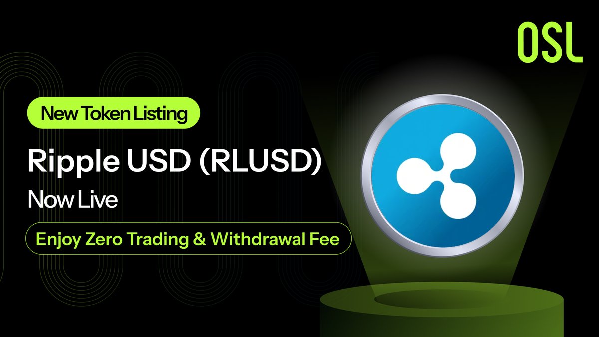 osldotcom's tweet image. 🌏 New on OSL: RLUSD! @Ripple 

🔹 RLUSD (Global)
A fully backed stablecoin built for stability, efficiency &amp;amp; compliance — ideal for cross-border payments, trading &amp;amp; DeFi strategies.
Pairs: RLUSD/USD, RLUSD/USDT
Deposit &amp;amp; Withdrawal Network: Ethereum
Listing Time: Dec 31st, 2025,…
