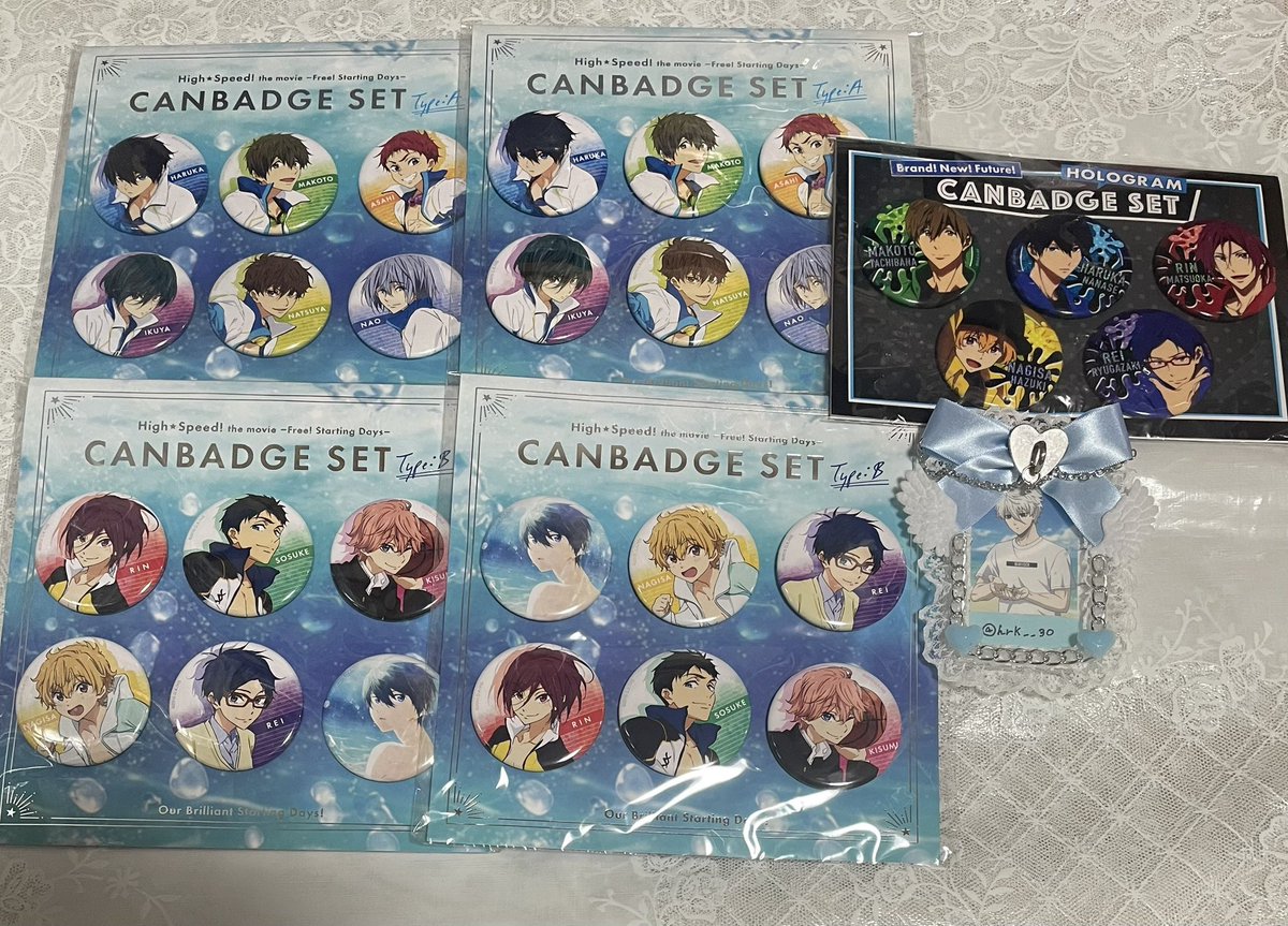 譲渡》Free! ハイスピード DF 缶バッジ 譲：お写真参照 (遙.真琴.旭