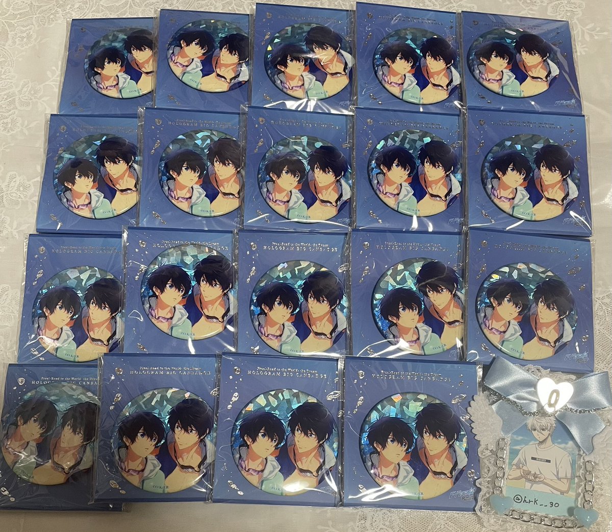 ◆Free ! ★京アニショップ 限定 缶バッジ ・遙、真琴、凛、渚、怜、5点 ◇Free ! ☆京アニショップ 限定 缶バッジ ・遙、真琴、凛、渚、怜、5点