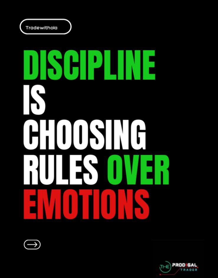 Think about discipline, before you think about emotions.
