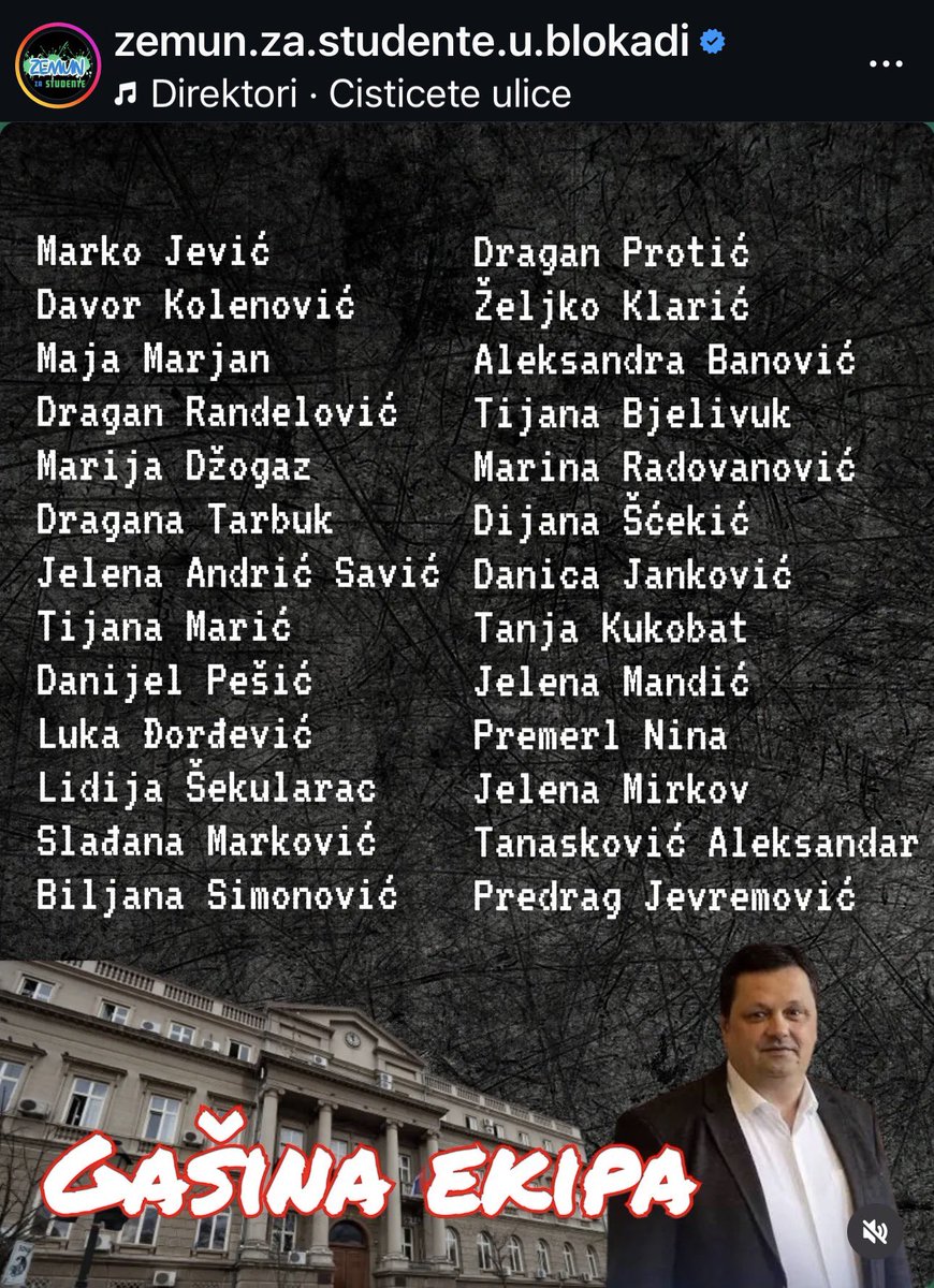 Zemunci iziš’o spisak stanovnika Ćacilenda kao i onih što su učestvovali u krađi lokalnih izbora u 2025 godini  - inače zaposlenih u opštini