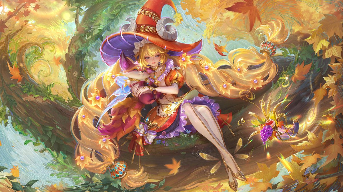 abyssal_mlbb's tweet image. Floryn's Eternal Season Skin Splash Art