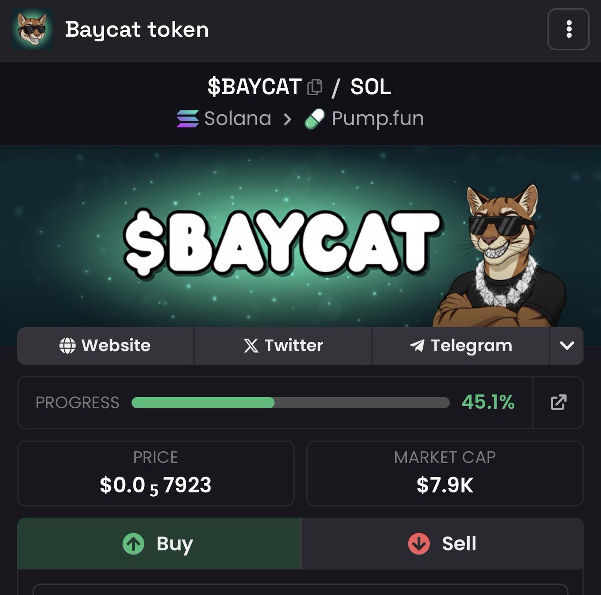 Another box checked.
Dexscreener update done.
On to the next
$BAYCAT