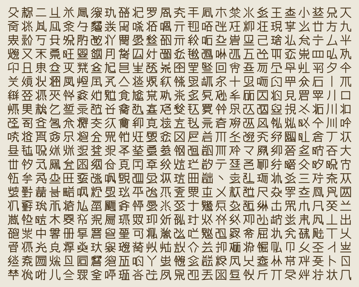 kaeru2193's tweet photo. 今年最後の進捗！
雰字角ゴシック、最初の500文字です https://t.co/BNdIVexi0j