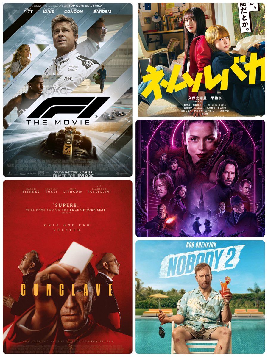 makai_nova's tweet photo. #2025年映画ベスト10
①リアル・ペイン
②顔を捨てた男
③ANORA アノーラ
④We Live in Time
⑤ひゃくえむ。
⑥F1
⑦教皇選挙
⑧ネムルバカ
⑨バレリーナ The World of John Wick
⑩Mr.ノーバディ2

特別賞：ファイナル・デッドブラッド https://t.co/clA8gfg93L