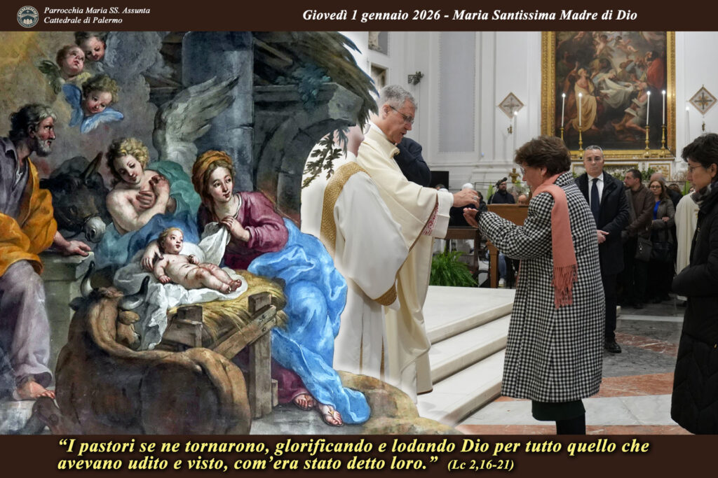 1 gennaio: Maria Madre di Dio. Come i pastori, andiamo senza indugio verso Gesù. Maria custodisce e medita nel cuore; i pastori tornano lodando Dio. Iniziamo l’anno nella lode e nella pace.
cattedrale.palermo.it/#Liturgia
#VangeloDelGiorno #MariaMadreDiDio #CapodannoCristiano