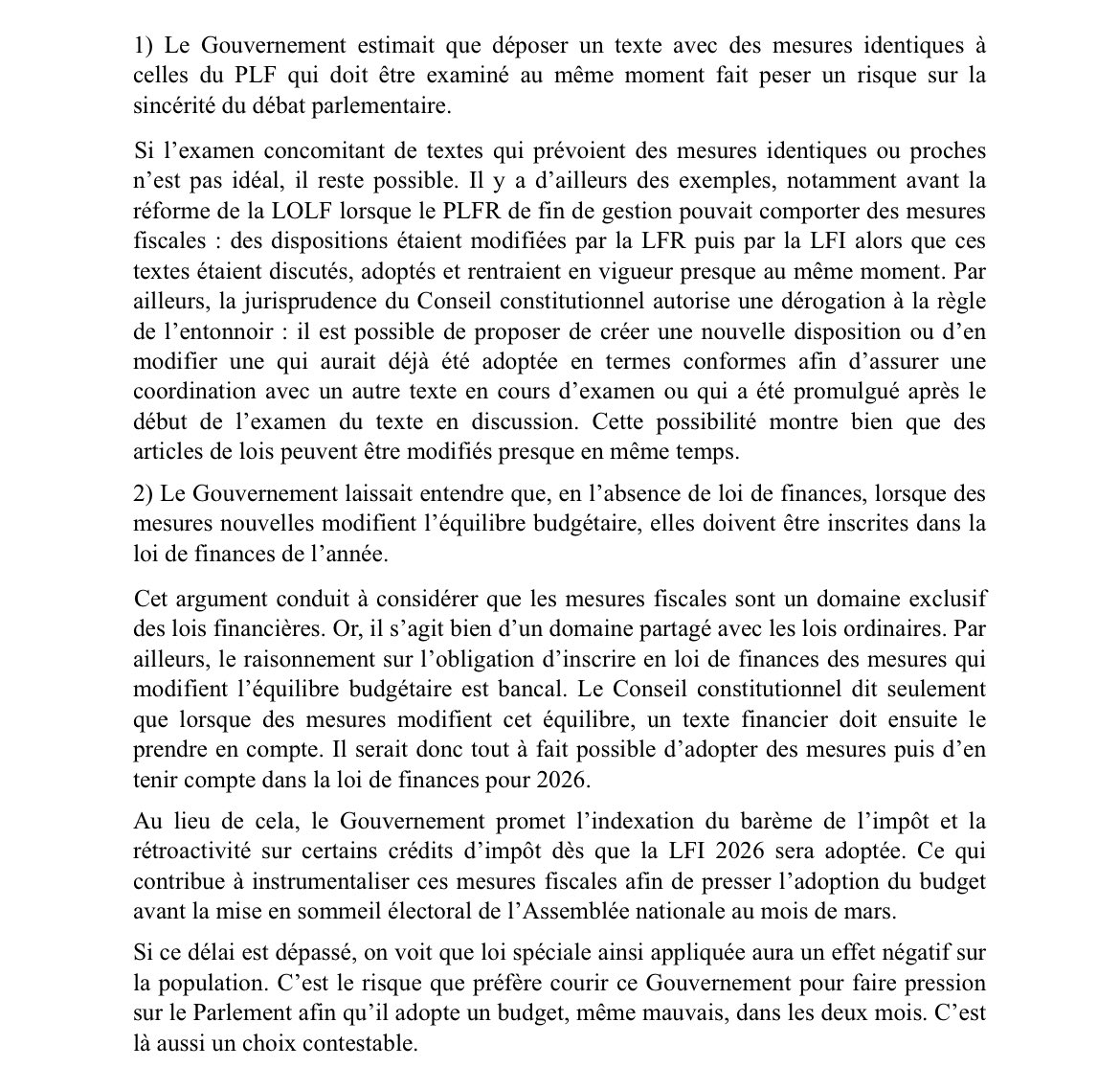 🔴📄 Mon communiqué de réaction à l’application restrictive de la loi spéciale par le gouvernement : 

« Une loi spéciale appliquée davantage pour faire pression sur le Parlement que pour assurer la continuité de l’Etat » 

🔽