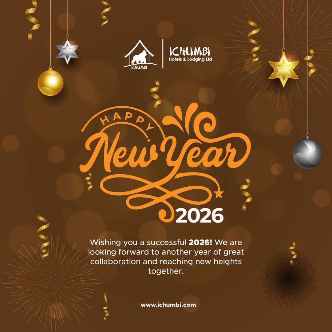 Ichumbi Hotel Kisoro and Ichumbi Gorilla Lodge sincerely thank our valued customers, clients, and partners for your continued trust and support. We wish you a 2026 filled with happiness, good health, and new opportunities. We look forward to serving you again in the year ahead.