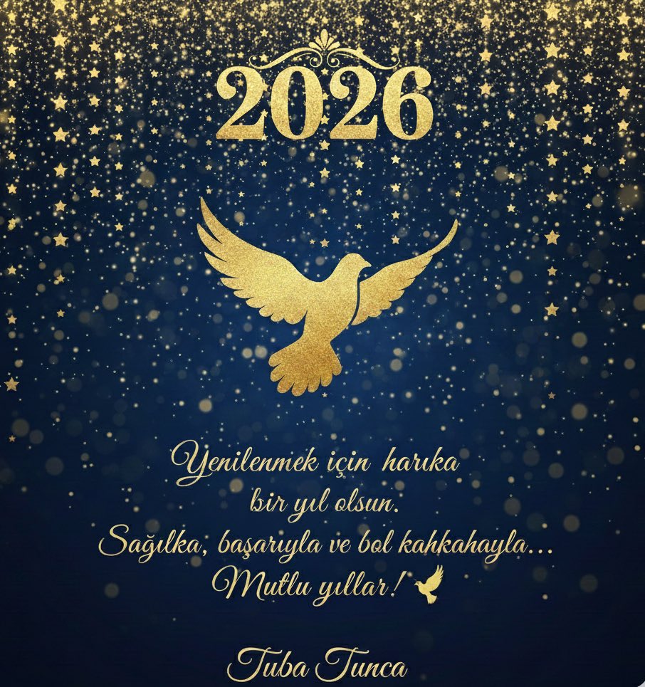 Yenilenmek için harika bir yıl olsun. Sağlıkla, başarıyla ve bol kahkahayla... Mutlu yıllar! 🕊️

#YeniYıl #yılbası2026 #MutluYıllar