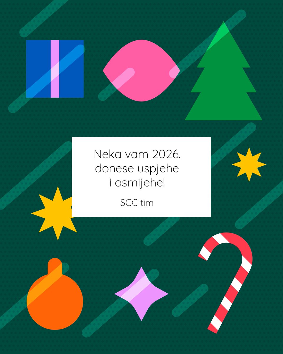 Želimo vam uspješnu Novu godinu, ispunjenu dobrim zdravljem, stabilnošću i novim prilikama za rast i razvoj.

Srećni praznici!

SCC tim