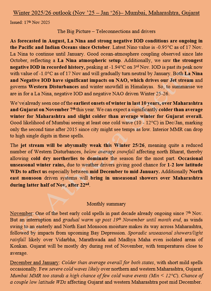 shetty_athreya's tweet image. And here we go!

Light #GujaratRains have begun in #Kutch and #Dwarka right on cue, as the WD associated cold front passes 🌧️

Had first forecasted this #WinterRainfall in store post mid December, in my Winter forecast issued back in November! 

Video by Pravin and Dhiru Ji