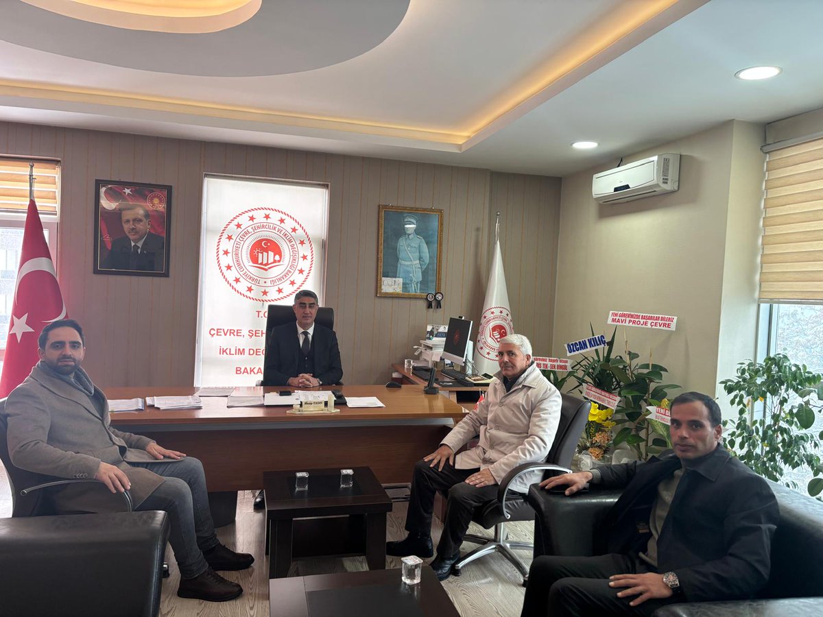 *Çevre, Şehircilik ve İklim Değişikliği İl Müdürü Sayın Hasip Ekici,*

 Makanınızda sizi ziyaret etmekten ve ilimizle ilgili görüş alışverişinde bulunmaktan memnuniyet duymaktayız. Bilgi ve alakanızdan dolayı teşekkür ederiz. Ziyaretimizin hayırlı ve uğurlu olmasını diler,