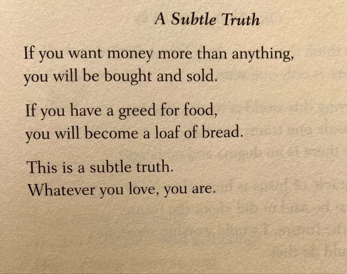 RowenaScotney's tweet photo. Rumi 🤍

trans. Coleman Barks✨

#rumi #subtletruth https://t.co/9dAFrlD5Wb