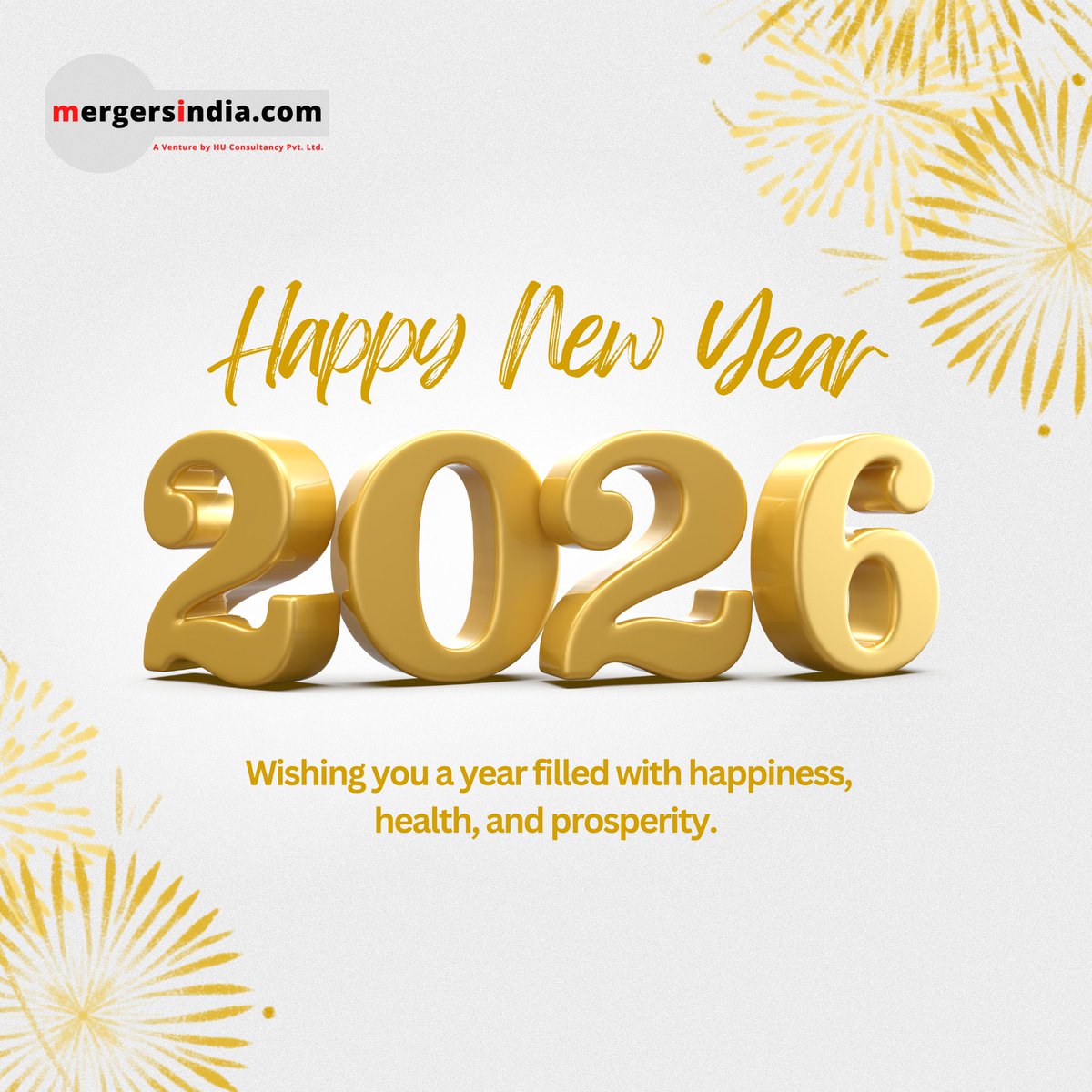 Warm wishes to all on New Year. Happy New Year..!!!
#HappyNewYear #HappyNewYear2026 #NewYear #MergersIndia #mergersandacquisitions