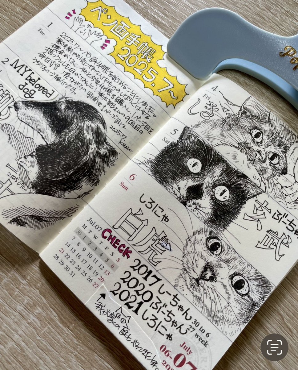 2025年自分が選ぶ今年の4枚 その2：ペン画🖋️ ペン画大好き❤️2026年