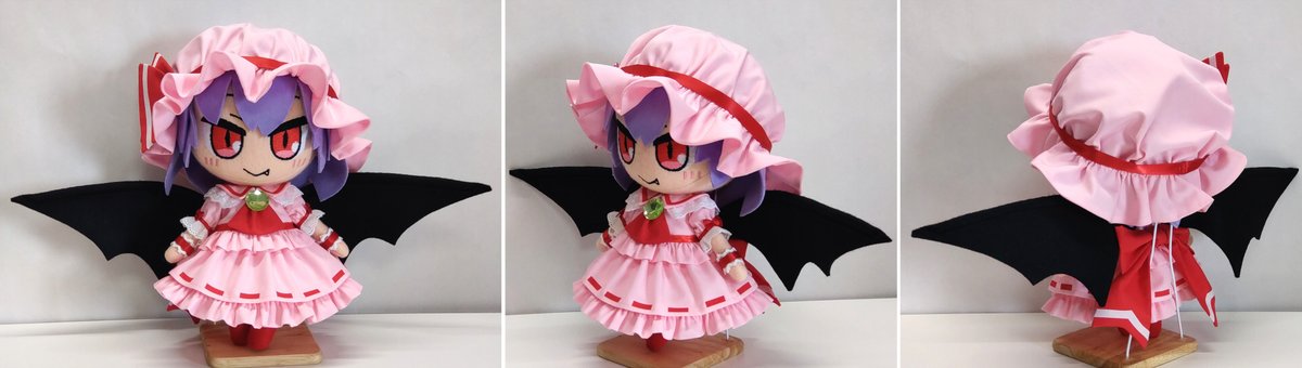 レミリア・スカーレット（その２）です

こっちはオーソドックスなピンクのドレス
顔も可愛らしい表情にしてみました

#レミリア #レミリア・スカーレット #東方手芸部