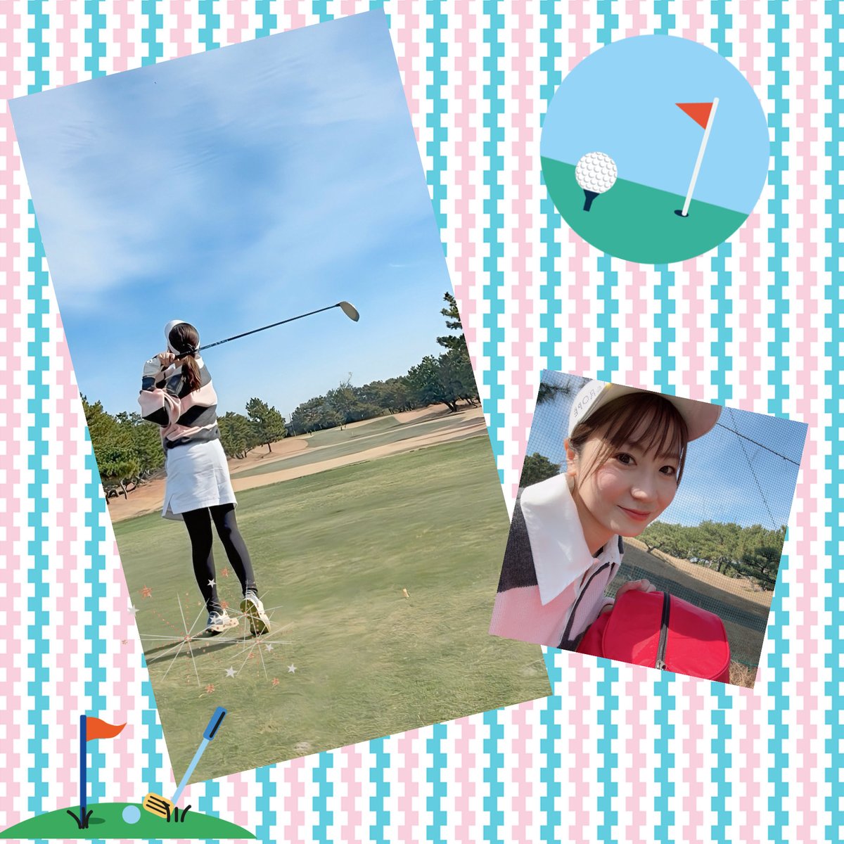 Funachan111's tweet photo. 年内滑り込みで、やっと念願のラウンドに⛳️
ハーフだったけど、久々のコースで楽しかった〜！
来年はもっとゴルフ頑張ろ！！🏌️‍♀️ https://t.co/k54hyimsWP