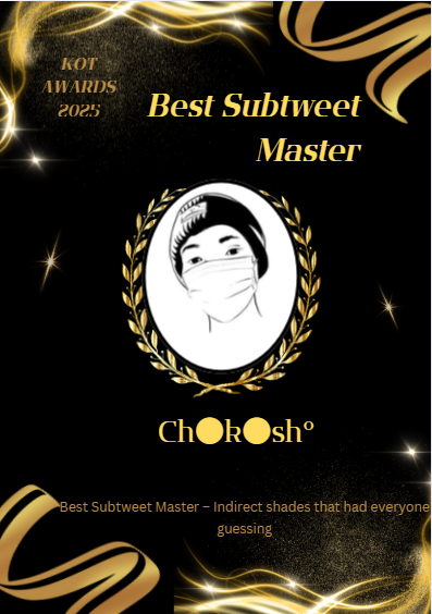 kijanayamwingii's tweet image. KOT AWARDS 2025

Best Subtweet Master Award goes to Chokosh.

Congratulations @iamennoh 🥳