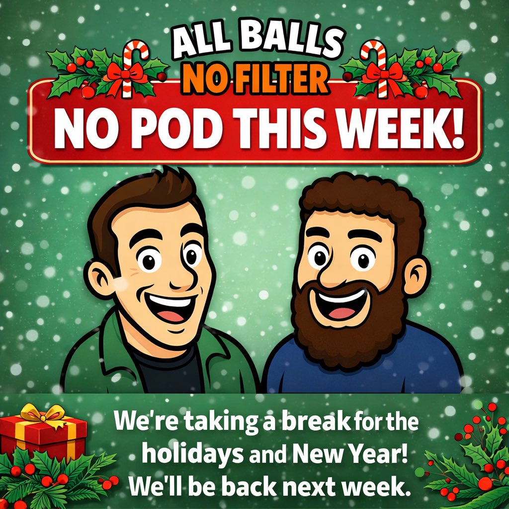 ABNFpod's tweet photo. No pod this week 🎄 🎆 
See you next week!

#NFL #UKNFL #AllBallsNoFilter #HotTakes https://t.co/b3GqhrXUBo