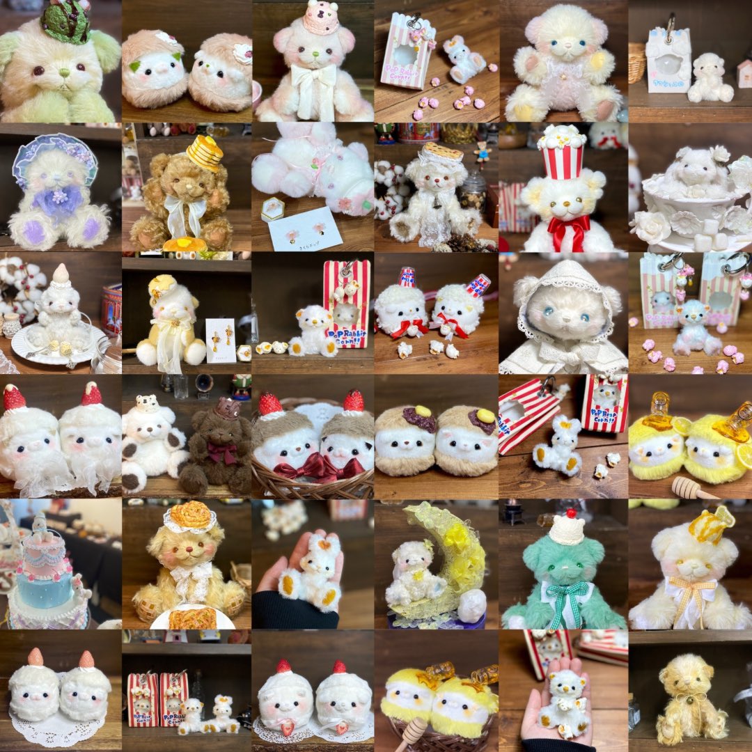 いとわたあめ様作品　3点セット　ぬいぐるみ いとわたあめ様作品 3点セット ぬいぐるみ いとわたあめ