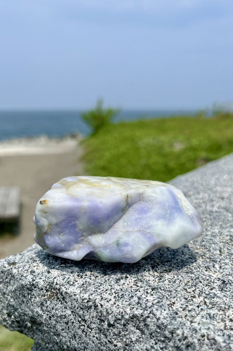 【須沢海岸産】妖精ラベンダー翡翠 海石 約34g 須沢海岸産】妖精ラベンダー翡翠 海石 約34g