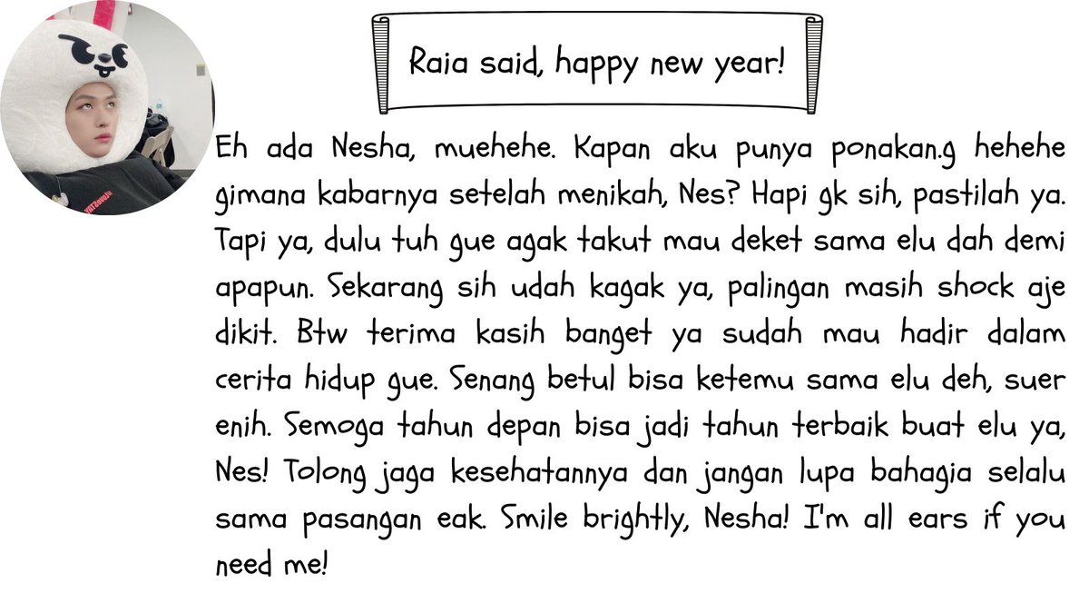 ideuntify's tweet image. SENENG BANGET ADA YANG MASIH INGET SAMA GUEEEEE 😭😭 terharu hebat. Thank you kawan-kawan yang senantiasa bikinin sweet letter ini buat gue :')) HAPPY NEW YEAAAR!!