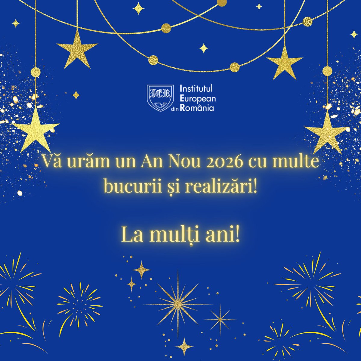 EuroInstRomania's tweet photo. Echipa #IER mulțumește tuturor colaboratorilor și partenerilor pentru proiectele și activitățile derulate pe parcursul anului 2025.  

Vă urăm un An Nou 2026 cu multe bucurii și realizări! 
La mulți ani! 🎊 

Wishing you an extraordinary New Year 2026! 🎊 https://t.co/Hl0aRNlvK5