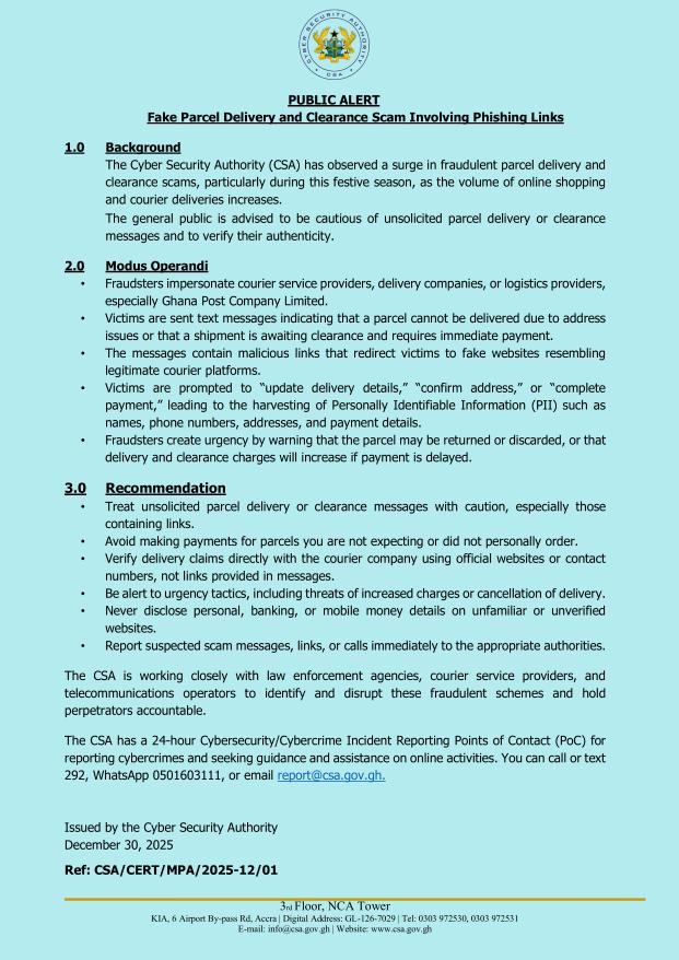 Cyber Security Authority Ghana tweet media