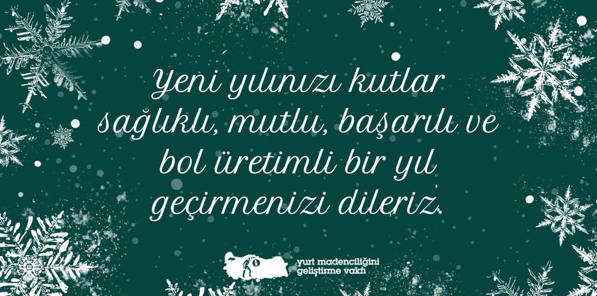 YMGVAKFI's tweet photo. Yeni yılınızı kutlar sağlıklı, mutlu, başarılı ve bol üretimli bir yıl geçirmenizi dileriz. https://t.co/2mjt6b82PW