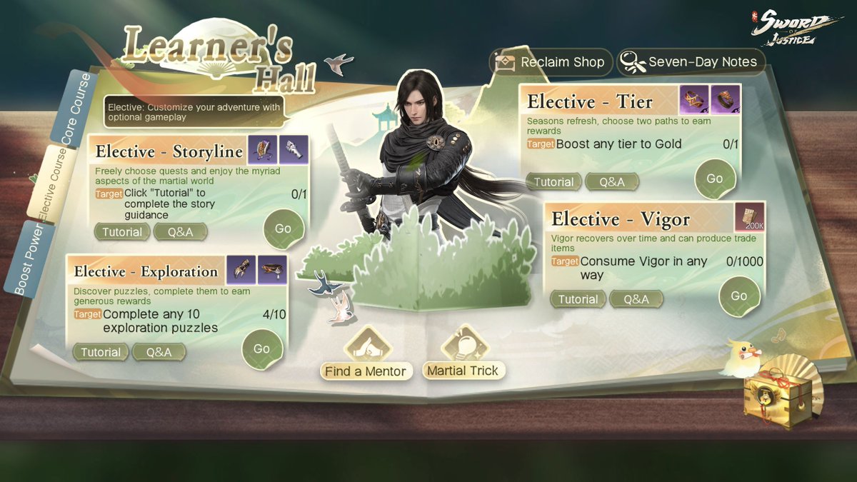 Novice Guide Experience Upgrade! Follow the Guide to Boost Your Power Without Confusion.⚔
In the new version, you can access it via the Training at the top of the quest menu. Follow the quest guidance to complete challenges and claim premium Purple Gear, Forged equipment, and