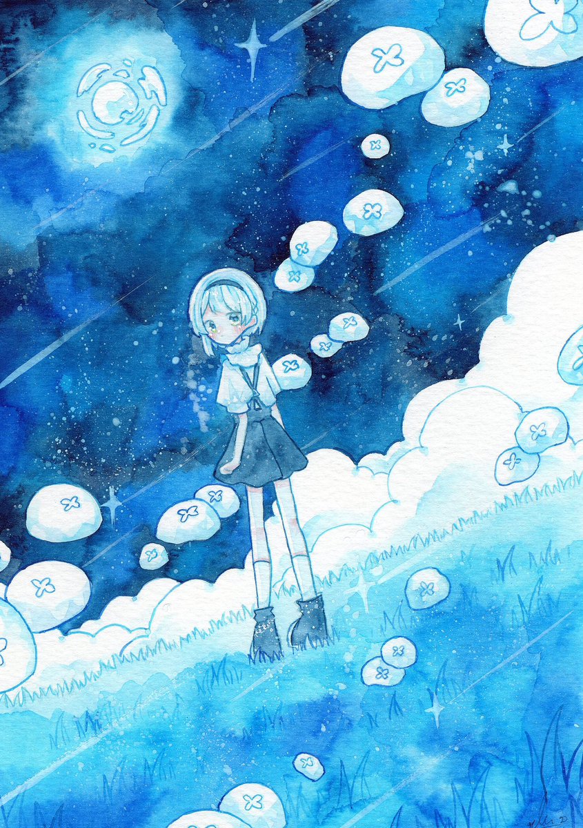 #2025年自分が選ぶ今年の4枚

🟦幻想的なあおいろの世界×月⋆☾·̩͙꙳