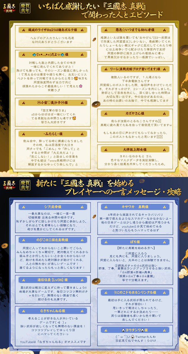 【年末年始公式Ⅹ企画の優秀作品を一部ご紹介】
#慶賀真年

応募作品の中から特別に一部をご紹介します✨

他にも続々とイベントを開催予定ですので、どうぞお楽しみに！
年末年始特典一覧はこちら▼
x.com/ShinSen_SGS/st…

フォロー+RPした方から抽選で3名様に1000円分の #Amazonギフトカード