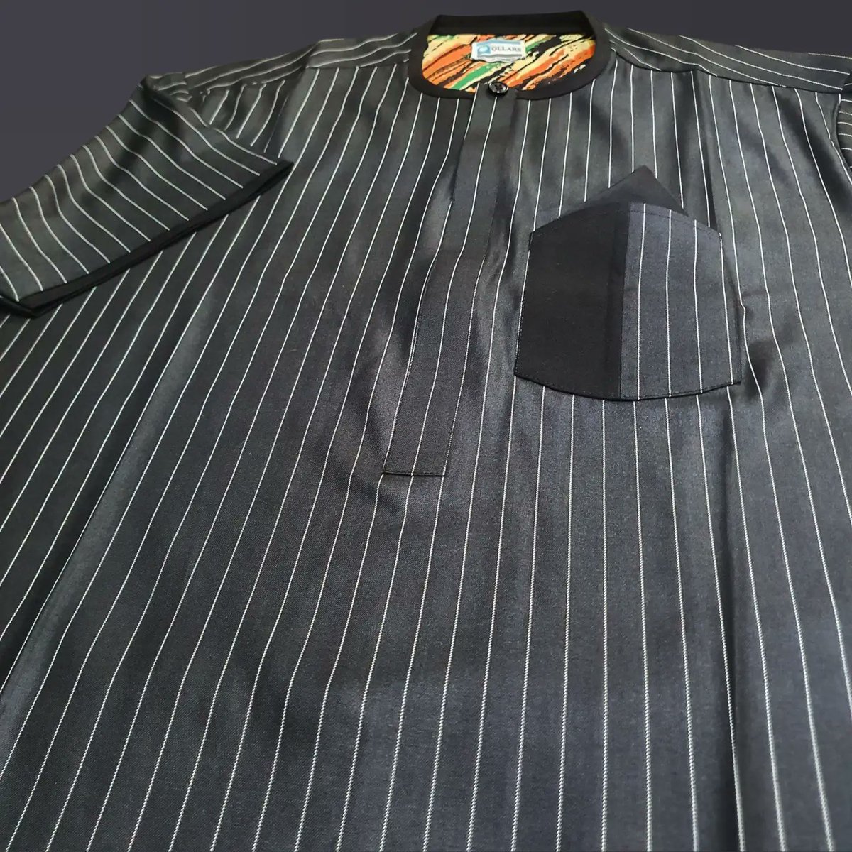 Qollars's tweet image. Qollars Black Chalk Stripe Kaftan ♟️

#lookfresh😎