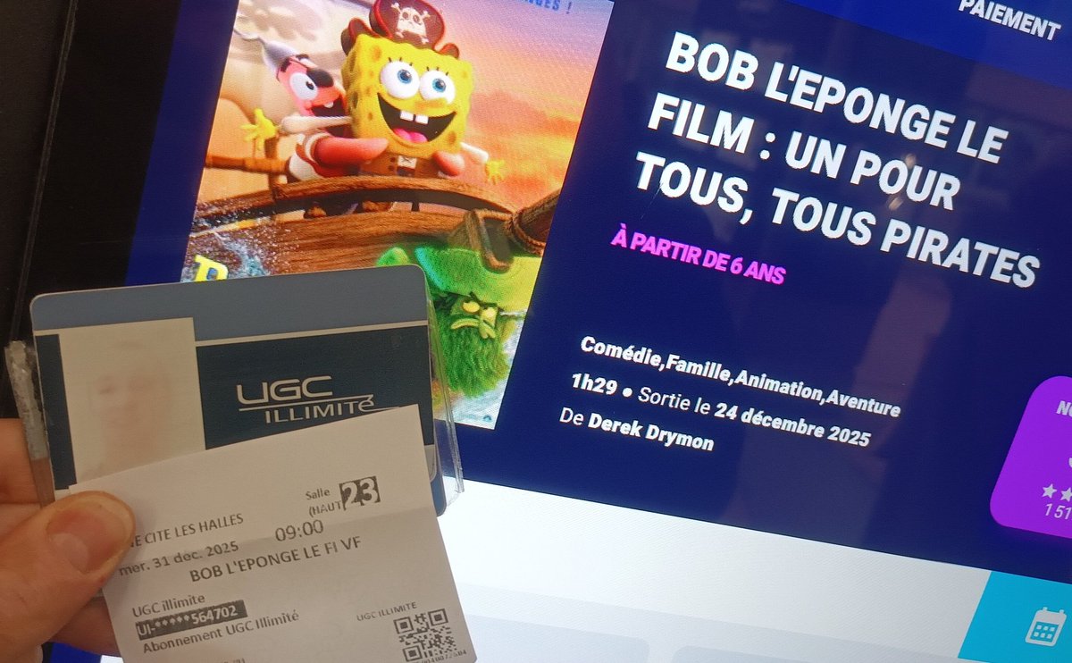 En mode privilégié.

Être le seul spectateur à la séance de 9h et pouvoir se bidonner sans risquer de gêner son voisin 🤗

#BobLÉponge <a href="/UGCcinemas/">UGC</a>